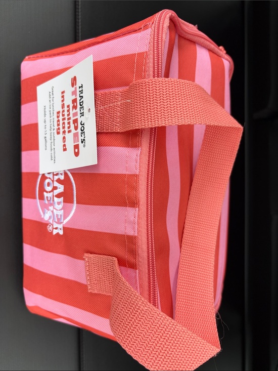 Trader Joe'S Other - Trader Joe's Red & Pink Striped Insulated Lunch Bag NWT summertime edition